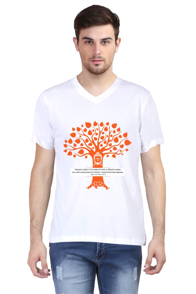 Wear Wisdom, Wear Peace - Buddha Quote V-Neck T-Shirts verse35