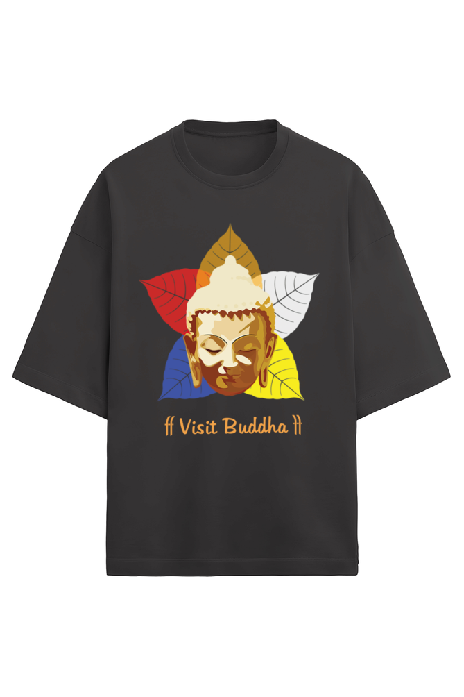 Wear Wisdom, Wear Comfort - Terry Oversized T-Shirt with Buddha Logo