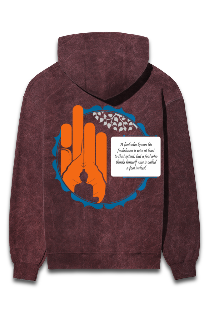 Wisdom Wear: Dhammapada Inspired Hooded Sweatshirt