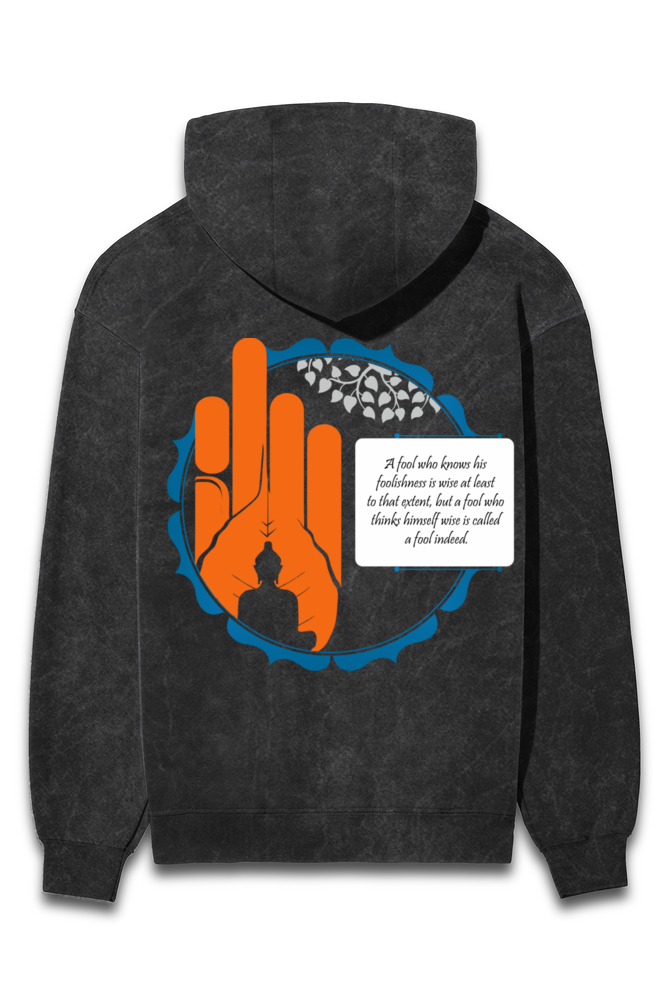 Wisdom Wear: Dhammapada Inspired Hooded Sweatshirt