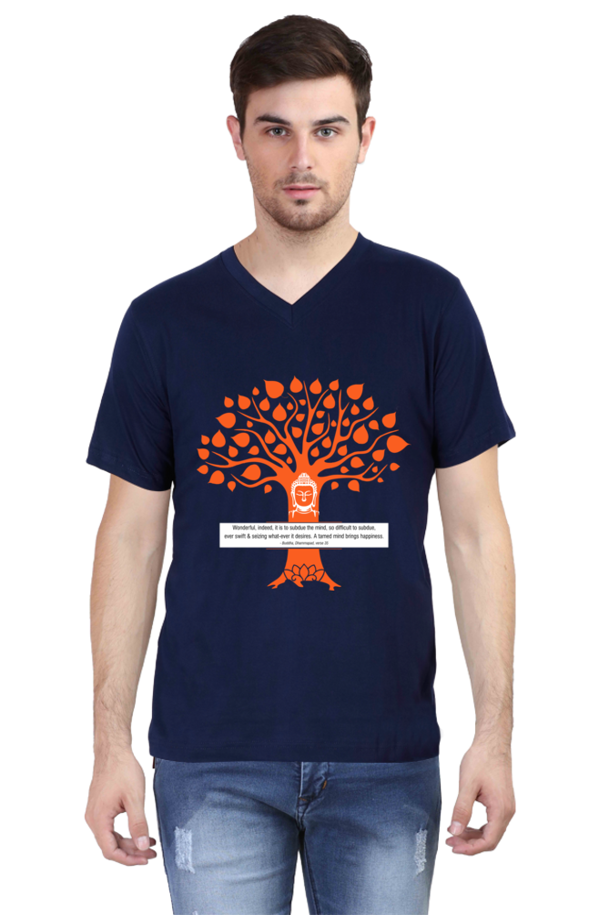 Wear Wisdom, Wear Peace - Buddha Quote V-Neck T-Shirts verse35