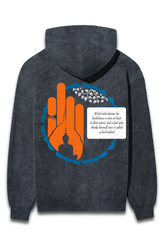 Wisdom Wear: Dhammapada Inspired Hooded Sweatshirt