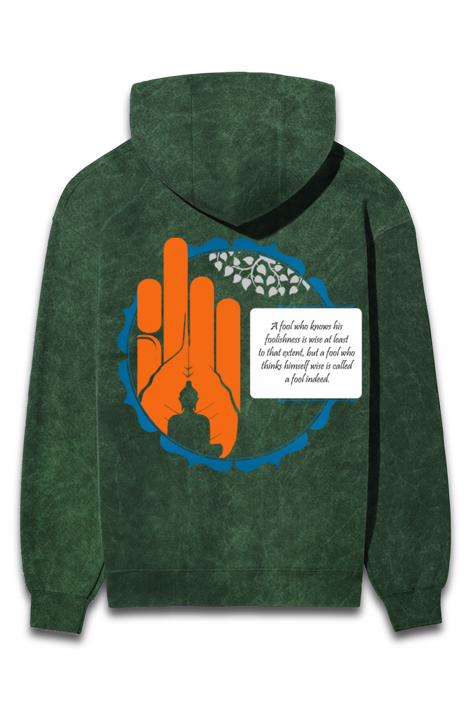 Wisdom Wear: Dhammapada Inspired Hooded Sweatshirt