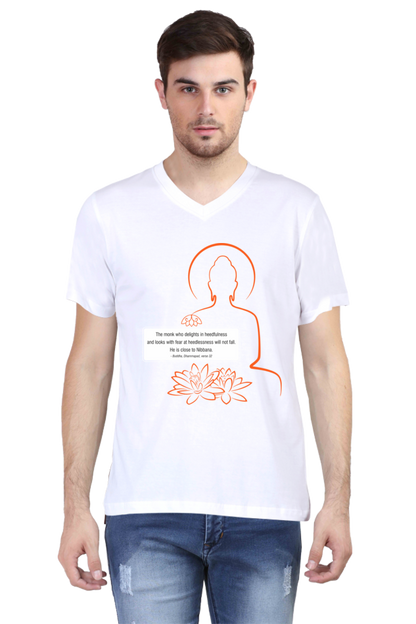 Wear Wisdom, Wear Peace - Buddha Quote V-Neck T-Shirts verse32