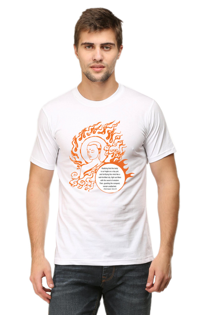 Wear Wisdom, Wear Peace - Buddha Quote Round Neck T-Shirts verse40