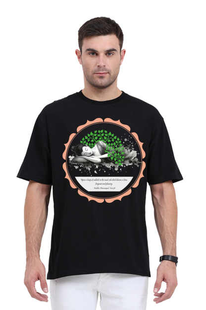 Serene Style, Timeless Comfort - Buddha Quote Oversized T-Shirt verse 58