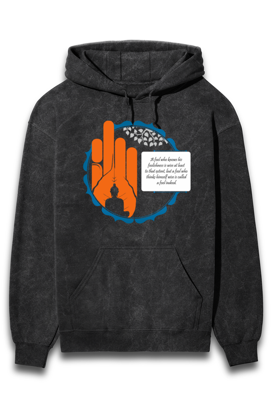 Wisdom Wear: Dhammapada Inspired Hooded Sweatshirt