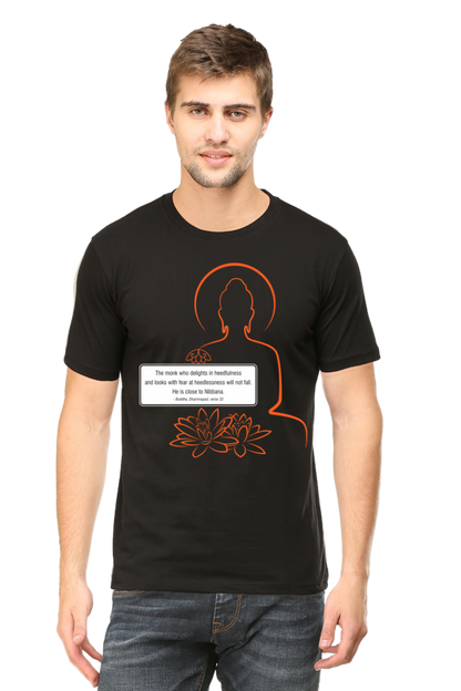 Wear Wisdom, Wear Peace - Buddha Quote Round Neck T-Shirts verse32