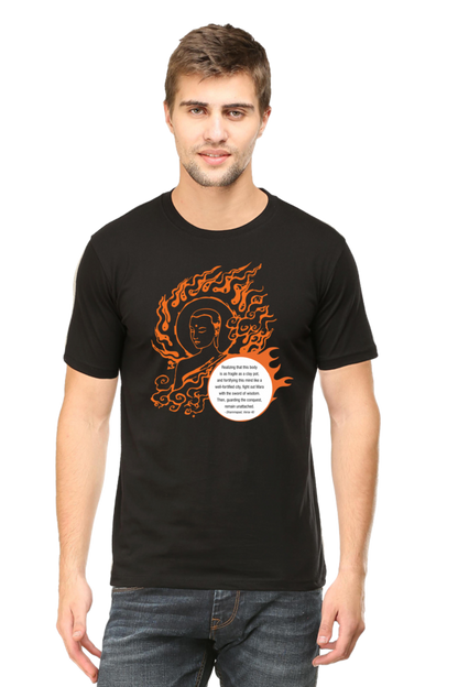 Wear Wisdom, Wear Peace - Buddha Quote Round Neck T-Shirts verse40