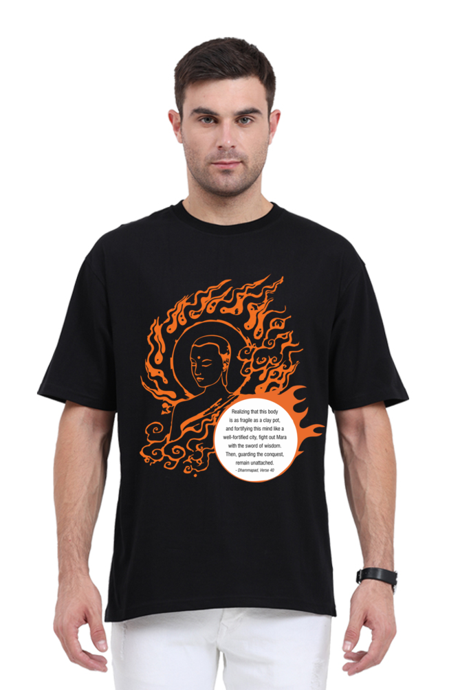 Serene Style, Timeless Comfort - Buddha Quote Oversized T-Shirt verse 40