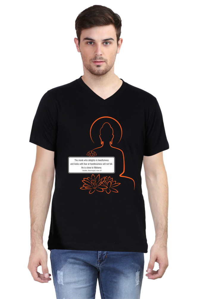 Wear Wisdom, Wear Peace - Buddha Quote V-Neck T-Shirts verse32