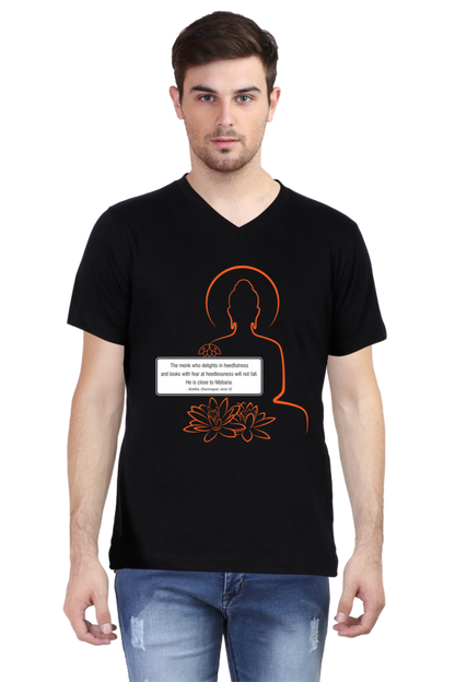 Wear Wisdom, Wear Peace - Buddha Quote V-Neck T-Shirts verse32