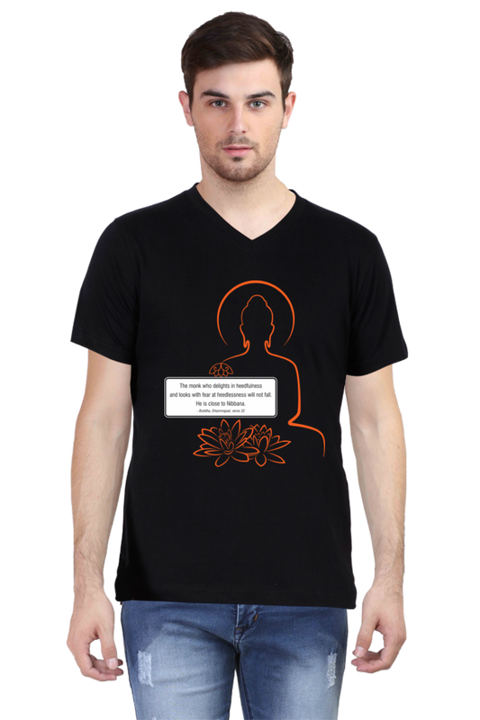 Wear Wisdom, Wear Peace - Buddha Quote V-Neck T-Shirts verse32