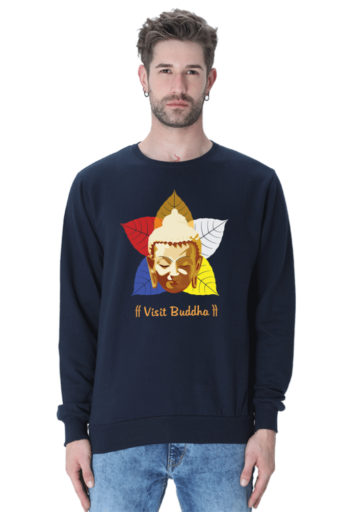 Five Colors of Buddhism: Buddha Logo Unisex Sweatshirt