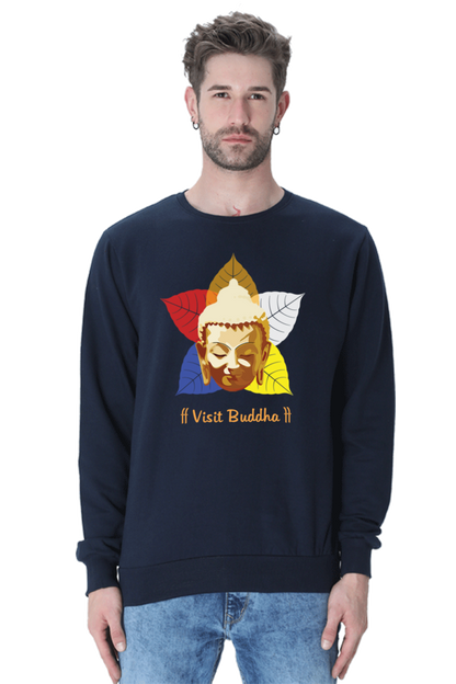 Five Colors of Buddhism: Buddha Logo Unisex Sweatshirt