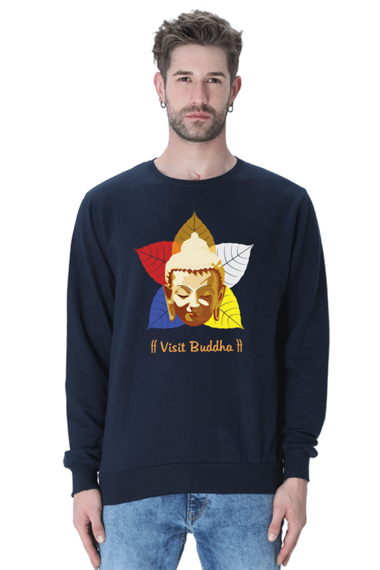 Five Colors of Buddhism: Buddha Logo Unisex Sweatshirt