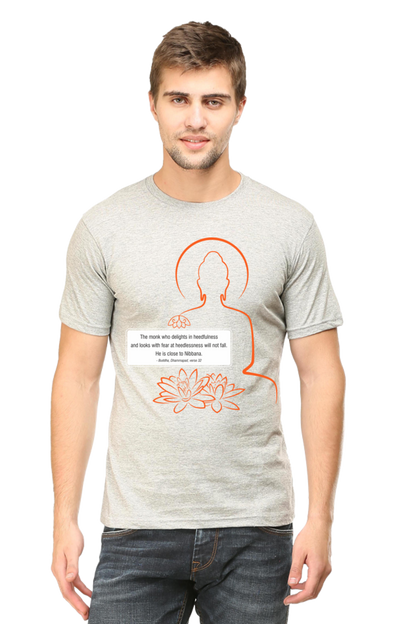 Wear Wisdom, Wear Peace - Buddha Quote Round Neck T-Shirts verse32