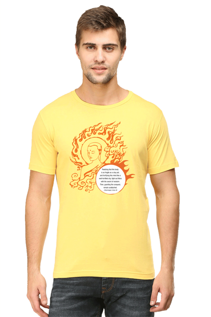 Wear Wisdom, Wear Peace - Buddha Quote Round Neck T-Shirts verse40