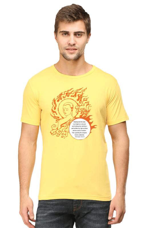 Wear Wisdom, Wear Peace - Buddha Quote Round Neck T-Shirts verse40