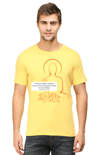 Wear Wisdom, Wear Peace - Buddha Quote Round Neck T-Shirts verse32